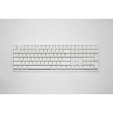 Ducky Zero 6108 Pure White RGB mechanisch gaming toetsenbord Wit, US lay-out (QWERTY), Cherry MX2A Brown, 100%, RGB leds, Double-shot PBT, hot swap, 2.4GHz | Bluetooth | USB-C