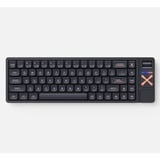 Iqunix Magi65 Pro Shadow Black, gaming toetsenbord Zwart, US lay-out, IQUNIX Gold Red, RGB leds, 65%, Hot-swappable, PBT, 2.4GHz | Bluetooth 5.1 | USB-C