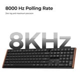 Keychron K5 Ultra 8K Wireless Custom Mechanical Keyboard Zwart, US lay-out (QWERTY), Keychron Milk POM Banana, 100%, RGB leds, LSA Double-shot PBT, USB-C | 2.4 GHz | Bluetooth 5.2