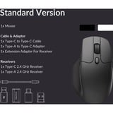 Keychron M6-A1 Wireless Mouse Zwart, 26,000 DPI, USB-C / Bluetooth 5.1 / 2.4 GHz