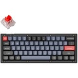 Keychron V4-A1, gaming toetsenbord Zwart, US lay-out, Keychron K Pro Red, RGB leds, 60%, Double-shot PBT, hot swap