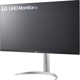 LG 32UP55NP-W 31.5" 4K Ultra HD Monitor Zilver/zwart, HDMI, DisplayPort, Sound