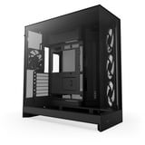NZXT NZXT H9 Flow RGB (2025) All Black midi tower behuizing Zwart (mat) | 2x USB-A | 1x USB-C | RGB | Window