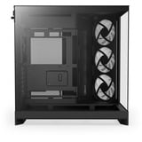 NZXT NZXT H9 Flow RGB (2025) All Black midi tower behuizing Zwart (mat) | 2x USB-A | 1x USB-C | RGB | Window
