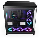 NZXT NZXT H9 Flow RGB (2025) All Black midi tower behuizing Zwart (mat) | 2x USB-A | 1x USB-C | RGB | Window