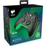 PDP Wired Controller - Neon Black Zwart/groen, Xbox Series X|S, Xbox One, PC