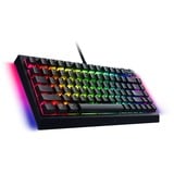 Razer BlackWidow V4 75%, gaming toetsenbord Zwart, US lay-out, Razer Orange, RGB leds, TKL, Doubleshot ABS, hot swap