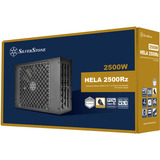SilverStone HELA 2500R, 2500 Watt voeding  Zwart, 4x 12-Pin High Power GPU, 7x PCIe, Kabel-Management