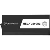 SilverStone HELA 2500R, 2500 Watt voeding  Zwart, 4x 12-Pin High Power GPU, 7x PCIe, Kabel-Management