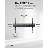 goobay TV Wall Mount FIXED 37 - 86 inch (94 - 219 cm), max. 45 kg wandmontage  Zwart