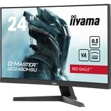 iiyama G-Master Red Eagle GC2480HSU-B1 23.6" curved gaming monitor Zwart, 180 Hz, HDMI, DisplayPort, USB, Audio, Adaptive Sync