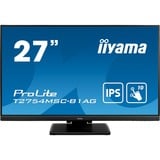 iiyama ProLite T2754MSC-B1AG 27" Touchscreen-Monitor  Zwart, VGA, HDMI, Sound, Touch