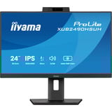iiyama ProLite XUB2490HSUH-B2 23.8" monitor Zwart, HDMI, DisplayPort, Audio, webcam