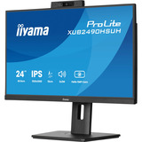 iiyama ProLite XUB2490HSUH-B2 23.8" monitor Zwart, HDMI, DisplayPort, Audio, webcam