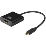 ACT Connectivity USB-C naar DisplayPort adapter Zwart, 4K