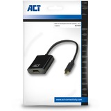 ACT Connectivity USB-C naar DisplayPort adapter Zwart, 4K