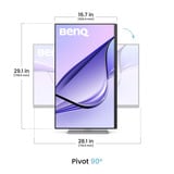 BenQ MA320UP voor MacBook 31.5" 4K Ultra HD monitor Zilver, 2x HDMI, 2x USB-C, 2x USB-A
