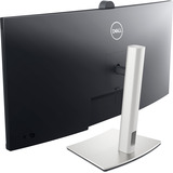 Dell P3424WEB 34.1" Curved UltraWide monitor Zilver/zwart, HDMI, DisplayPort, USB, Audio, Webcam