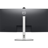 Dell P3424WEB 34.1" Curved UltraWide monitor Zilver/zwart, HDMI, DisplayPort, USB, Audio, Webcam