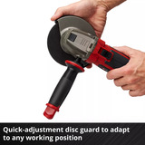 EINHELL Accu Haakse Sliijper TE-AG 18/125-2 Li (1x4,0 Ah) haakse slijper Rood/zwart, Incl. 4.0 Ah Power X-Change accu en oplader