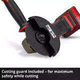 EINHELL Accu Haakse Sliijper TE-AG 18/125-2 Li (1x4,0 Ah) haakse slijper Rood/zwart, Incl. 4.0 Ah Power X-Change accu en oplader