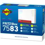 FRITZ! Box 7583 VDSL Edition International router Rood, 4G