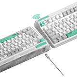 Iqunix OG80 Wormhole Wireless Mechanical Keyboard Grijs, US lay-out (QWERTY), IQUNIX Moonstone, 80% (TKL)	, RGB leds, Hot-swappable, PBT, 2.4GHz | Bluetooth 5.1 | USB-C