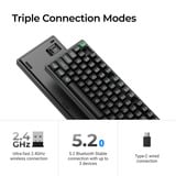 Keychron K10 Ultra 8K Wireless Custom Mechanical Keyboard Zwart, US lay-out (QWERTY), Keychron Apex Red, 100%, RGB leds, OSA Double-shot PBT, USB-C | 2.4 GHz | Bluetooth 5.2