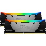 Kingston FURY 64 GB DDR4-3600 Kit werkgeheugen Zwart, KF436C18RB2AK2/64, Renegade RGB, XMP