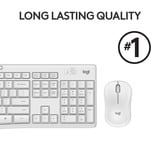 Logitech MK295 Silent Wireless Keyboard and Mouse Combo, desktopset Grijs, US lay-out