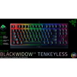 Razer BlackWidow V3 TKL RGB mechanisch gaming toetsenbord Zwart, US lay-out (QWERTY), Razer Green, 80% (TKL)	, RGB leds, Doubleshot ABS