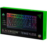 Razer BlackWidow V3 TKL RGB mechanisch gaming toetsenbord Zwart, US lay-out (QWERTY), Razer Green, 80% (TKL)	, RGB leds, Doubleshot ABS