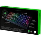 Razer BlackWidow V3 TKL, gaming toetsenbord Zwart, US lay-out, Razer Green, RGB leds, TKL, Doubleshot ABS