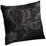 SD Toys Lord of the Rings: 20th Anniversary - Middle Earth Map Square Cushion kussen Zwart/rood