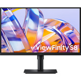 Samsung ViewFinity S8 S80UH 27" 4K UHD monitor Zwart, HDMI, DisplayPort, 3x USB-A, USB-B, USB-C, RJ-45