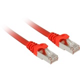 Sharkoon Patchkabel SFTP, RJ-45 met Cat.7a Rood, 10 meter, Ruwe kabel