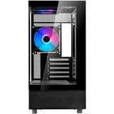SilverStone  mini tower behuizing Zwart | 2x USB-A | 1x USB-C | RGB | Window