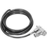 Targus DEFCON Ultimate Universal Keyed Cable Lock with Slimline Adaptable Lock Head diefstalbeveiliging Zilver