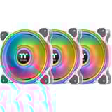 Thermaltake Riing Quad 12 RGB Radiator Fan TT Premium Edition 3 Pack case fans Wit, 3 stuks, 120 x 120 x 25 mm, 3 stuks, Incl. controller