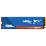 WD Blue SN5100 NVMe, 500 GB SSD Blauw, WDS500G5B0E, M.2 2280, PCIe Gen4