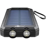 goobay Outdoor Powerbank 8.0 met zonnepaneel  Zwart, 8.000 mAh, 2x USB-A