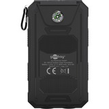 goobay Outdoor Powerbank 8.0 met zonnepaneel  Zwart, 8.000 mAh, 2x USB-A