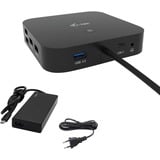 i-tec USB-C HDMI DP Docking Station with Power Delivery 65W + i-tec Universal Charger 77 W Zwart