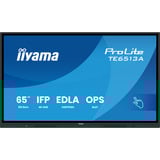 iiyama ProLite TE6513A-B1AG 64.5" 4K Ultra HD Public Display Zwart, Touch, HDMI, DisplayPort, Audio, LAN, WiFi 6, USB-C, Android 14