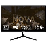 Arozzi Nova 27" gaming monitor Zwart, 2x DisplayPort, 2x HDMI, Audio, Adaptive Sync, 260 Hz