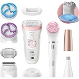 Braun Silk-épil 9-975 SensoSmart Beauty Set 9 epilator Wit/roségoud, incl. Braun FaceSpa