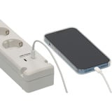 Brennenstuhl Bremounta stekkerdoos 5-voudig met 2 USB C-laadcontactdozen Wit, 5x stekker, 2x USB-C, 2x USB C