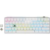 Corsair K70 PRO MINI WIRELESS RGB, gaming toetsenbord Wit, US lay-out, Cherry MX Red, 60%, PBT double-shot keycap, RGB