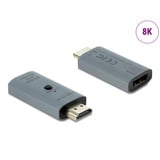 DeLOCK HDMI EDID Emulator 8K adapter Antraciet