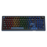 Ducky OK-M-98​ RGB mechanisch toetsenbord Zwart, US lay-out (QWERTY), KTT Linear, 96%, RGB, Hot-swap, PBT, 2.4 GHz | Bluetooth | USB-C